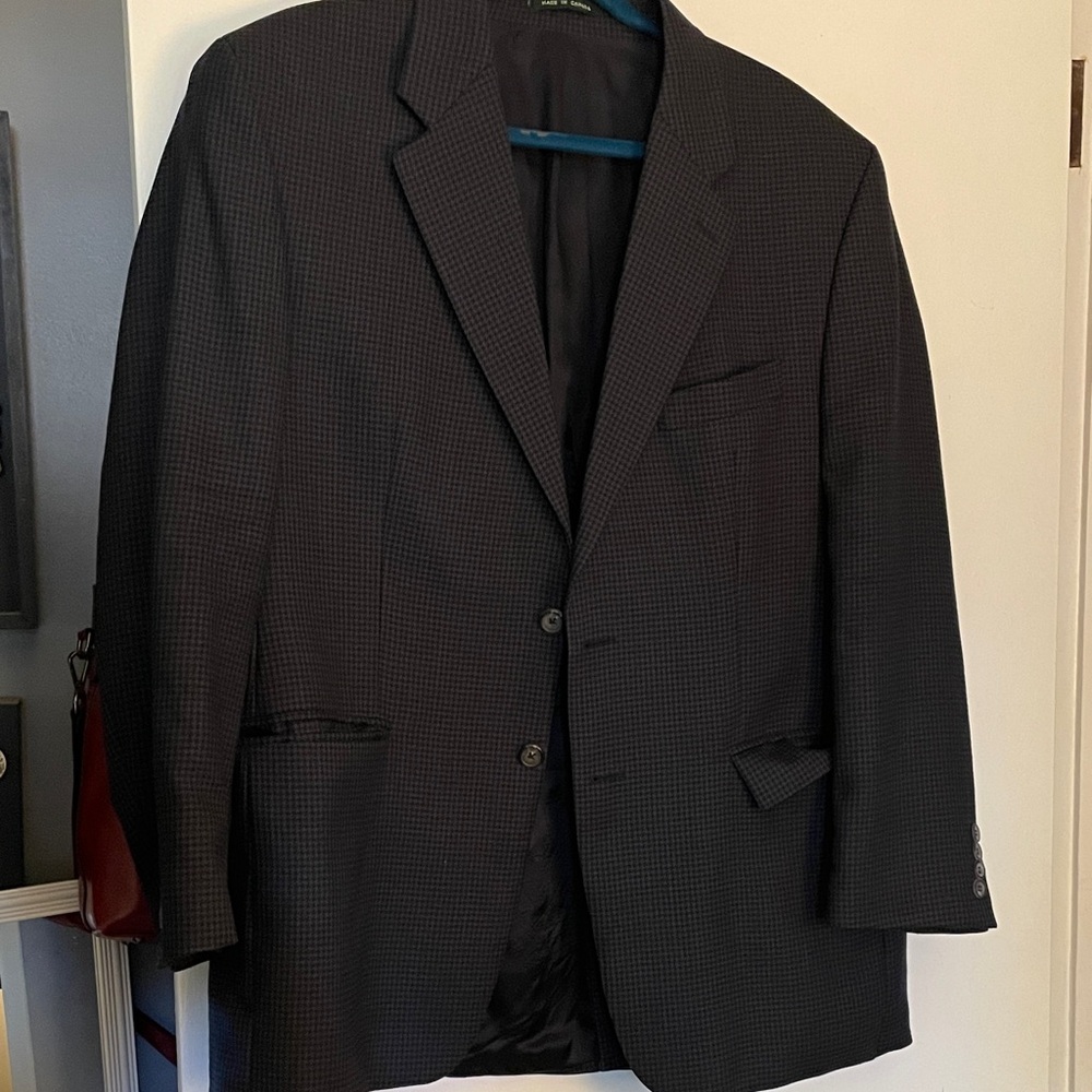 Ralph Lauren Black and Dark Charcoal Check Sport Coat Blazer